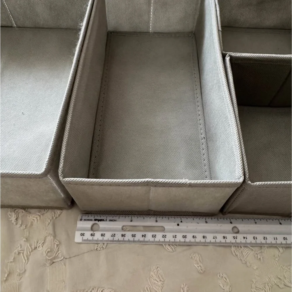 Gray Fabric Storage Organizer Set